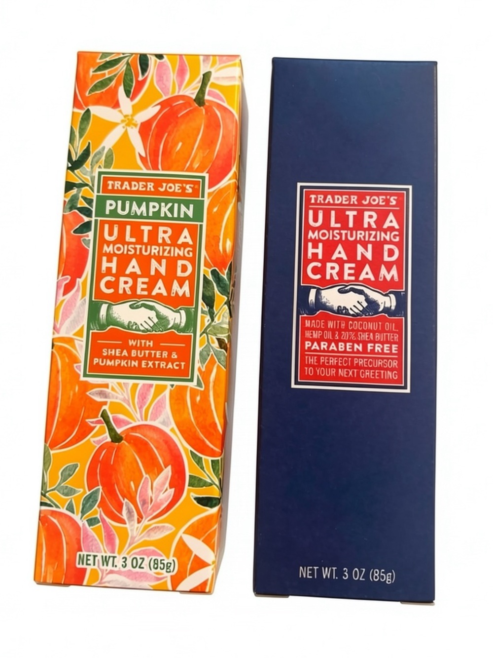 NIB Trader Joe’s Limited Edition Ultra Moisturizing Hand Cream Set Pumpkin Duo